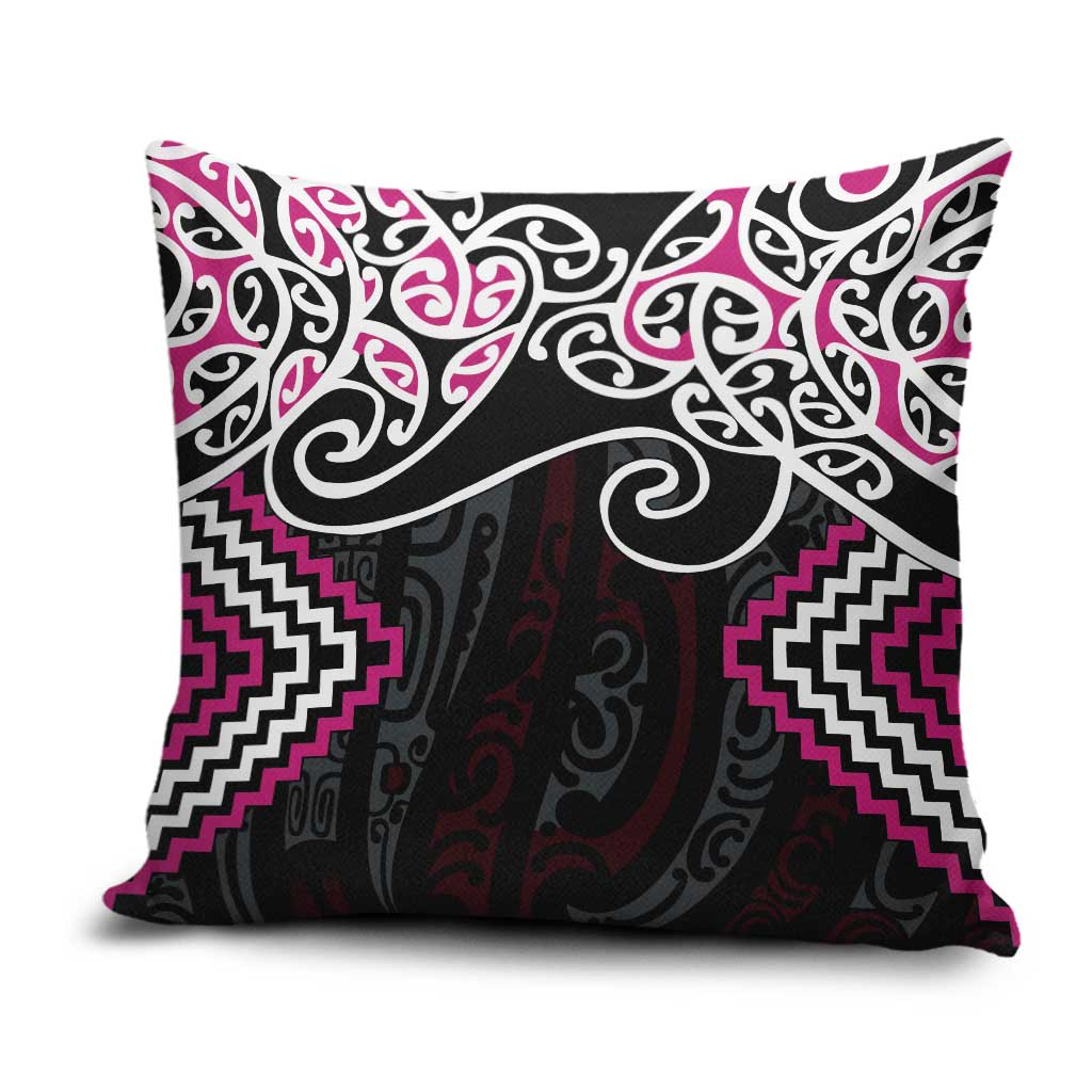 Pink Aotearoa Tukutuku Manawa Tapu Pillow Cover Ta Moko Toi Maori - Aussie Hoodie