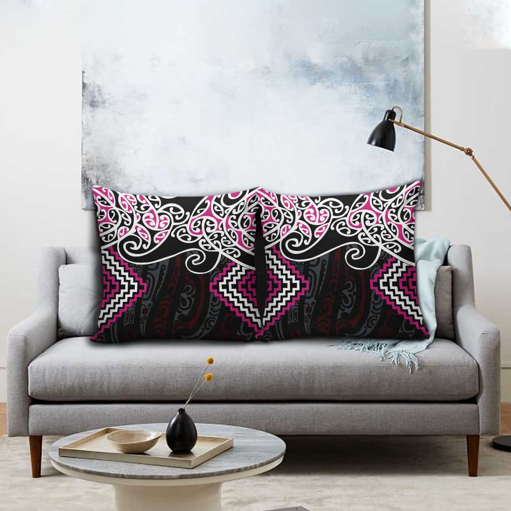 Pink Aotearoa Tukutuku Manawa Tapu Pillow Cover Ta Moko Toi Maori - Aussie Hoodie