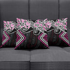 Pink Aotearoa Tukutuku Manawa Tapu Pillow Cover Ta Moko Toi Maori - Aussie Hoodie
