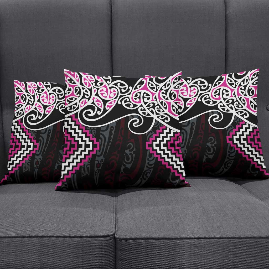 Pink Aotearoa Tukutuku Manawa Tapu Pillow Cover Ta Moko Toi Maori - Aussie Hoodie