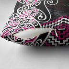Pink Aotearoa Tukutuku Manawa Tapu Pillow Cover Ta Moko Toi Maori - Aussie Hoodie