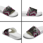 Pink Aotearoa Tukutuku Manawa Tapu Slide Sandals Ta Moko Toi Maori - Aussie Hoodie