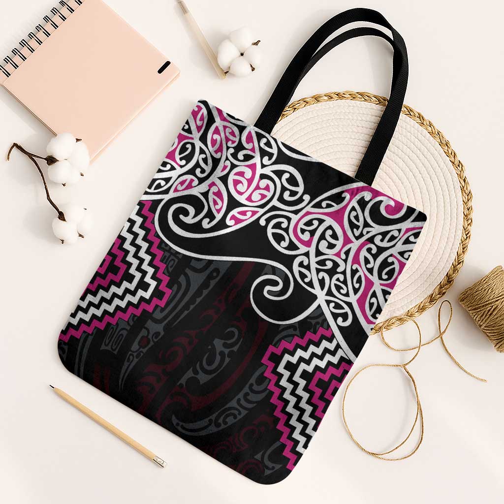 Pink Aotearoa Tukutuku Manawa Tapu Tote Bag Ta Moko Toi Maori - Aussie Hoodie
