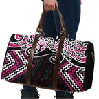 Pink Aotearoa Tukutuku Manawa Tapu Travel Bag Ta Moko Toi Maori - Aussie Hoodie