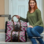 Pink Aotearoa Tukutuku Manawa Tapu Travel Bag Ta Moko Toi Maori - Aussie Hoodie