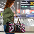 Pink Aotearoa Tukutuku Manawa Tapu Travel Bag Ta Moko Toi Maori - Aussie Hoodie