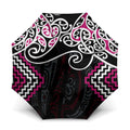 Pink Aotearoa Tukutuku Manawa Tapu Umbrella Ta Moko Toi Maori - Aussie Hoodie