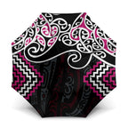 Pink Aotearoa Tukutuku Manawa Tapu Umbrella Ta Moko Toi Maori - Aussie Hoodie