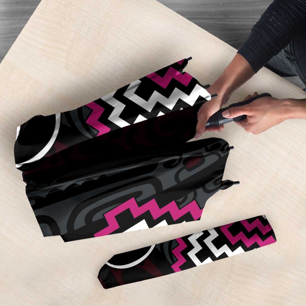 Pink Aotearoa Tukutuku Manawa Tapu Umbrella Ta Moko Toi Maori - Aussie Hoodie