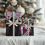 Pink Aotearoa Tukutuku Manawa Tapu Wrapping Paper Ta Moko Toi Maori - Aussie Hoodie