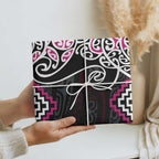 Pink Aotearoa Tukutuku Manawa Tapu Wrapping Paper Ta Moko Toi Maori - Aussie Hoodie