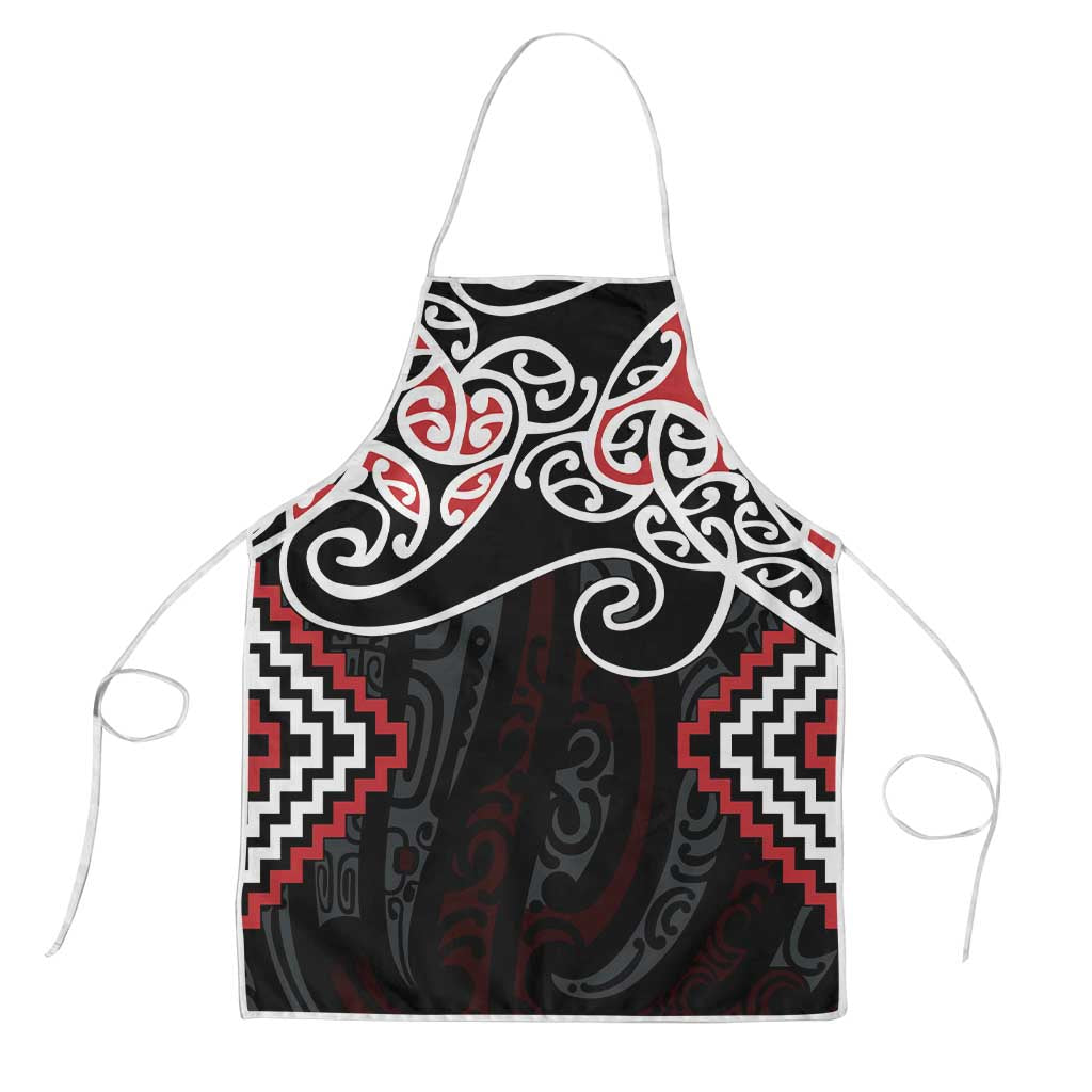 Red Aotearoa Tukutuku Manawa Tapu Apron Ta Moko Toi Maori - Aussie Hoodie