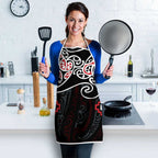 Red Aotearoa Tukutuku Manawa Tapu Apron Ta Moko Toi Maori - Aussie Hoodie