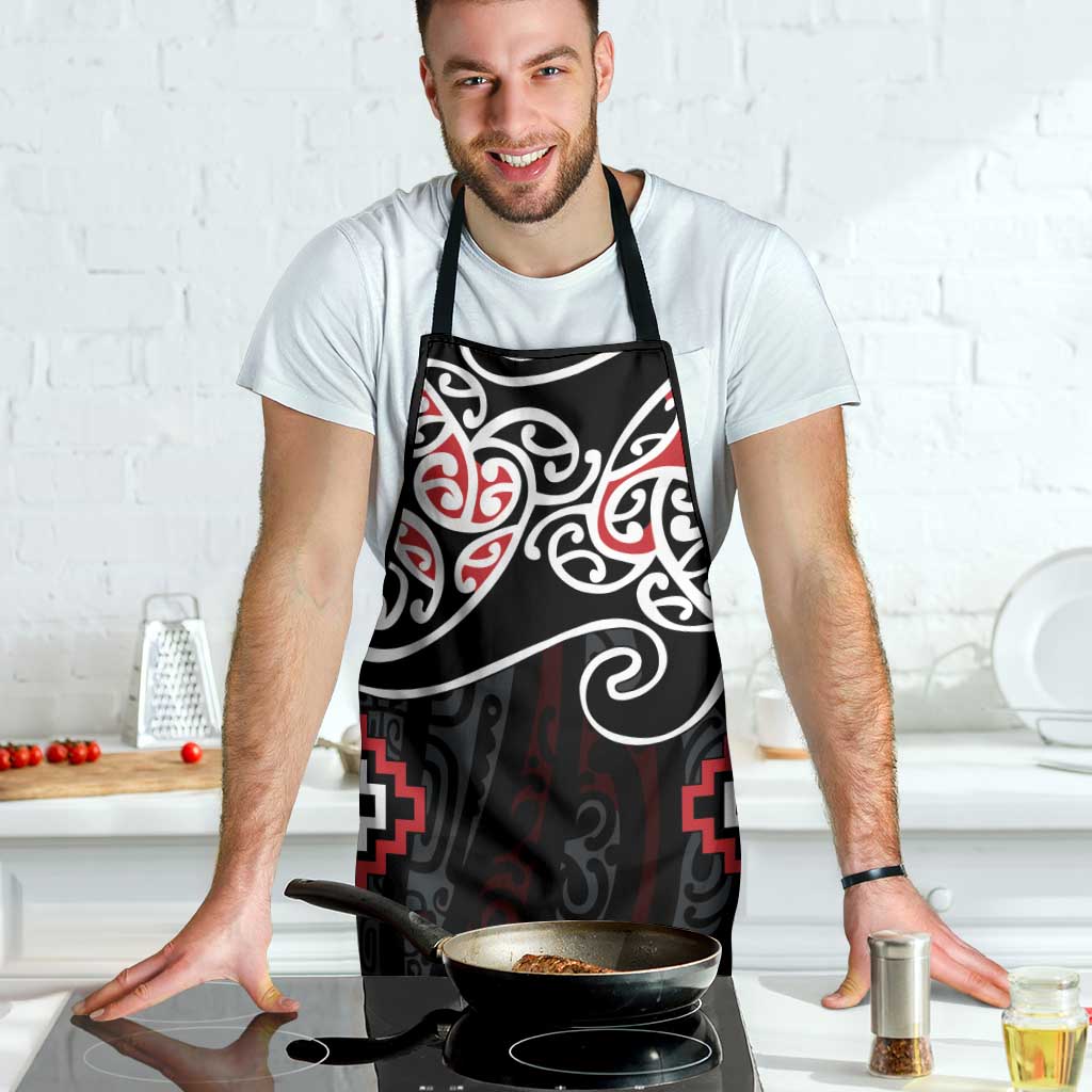 Red Aotearoa Tukutuku Manawa Tapu Apron Ta Moko Toi Maori - Aussie Hoodie
