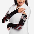 Red Aotearoa Tukutuku Manawa Tapu Arm Sleeves Ta Moko Toi Maori - Aussie Hoodie
