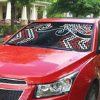 Red Aotearoa Tukutuku Manawa Tapu Auto Sun Shade Ta Moko Toi Maori - Aussie Hoodie