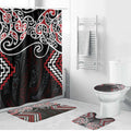 Red Aotearoa Tukutuku Manawa Tapu Bathroom Set Ta Moko Toi Maori - Aussie Hoodie