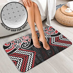 Red Aotearoa Tukutuku Manawa Tapu Bathroom Set Ta Moko Toi Maori - Aussie Hoodie