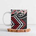 Red Aotearoa Tukutuku Manawa Tapu Ceramic Mug Ta Moko Toi Maori - Aussie Hoodie