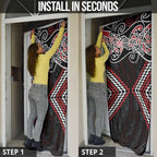 Red Aotearoa Tukutuku Manawa Tapu Door Cover Ta Moko Toi Maori - Aussie Hoodie