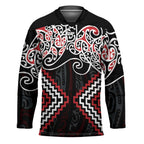 Red Aotearoa Tukutuku Manawa Tapu Hockey Jersey Ta Moko Toi Maori - Aussie Hoodie