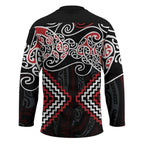 Red Aotearoa Tukutuku Manawa Tapu Hockey Jersey Ta Moko Toi Maori - Aussie Hoodie