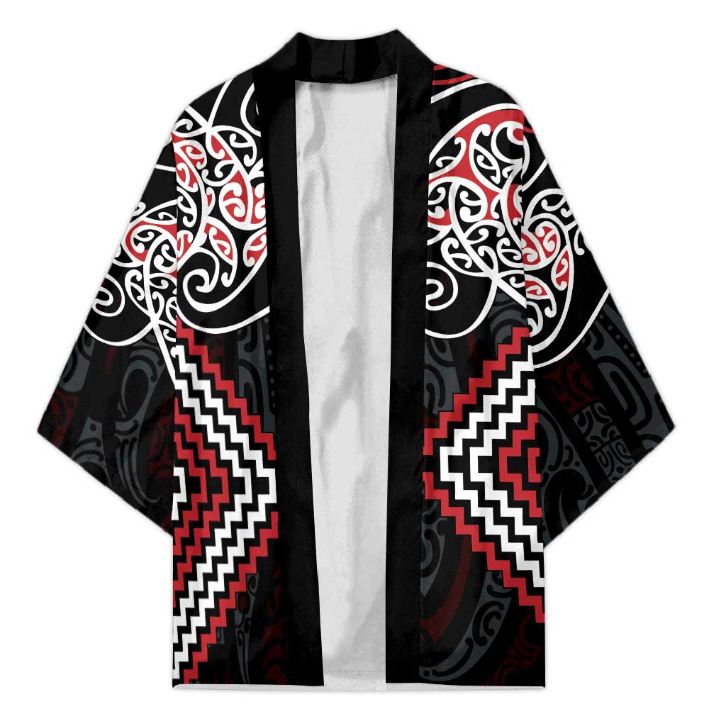 Red Aotearoa Tukutuku Manawa Tapu Kimono Ta Moko Toi Maori - Aussie Hoodie