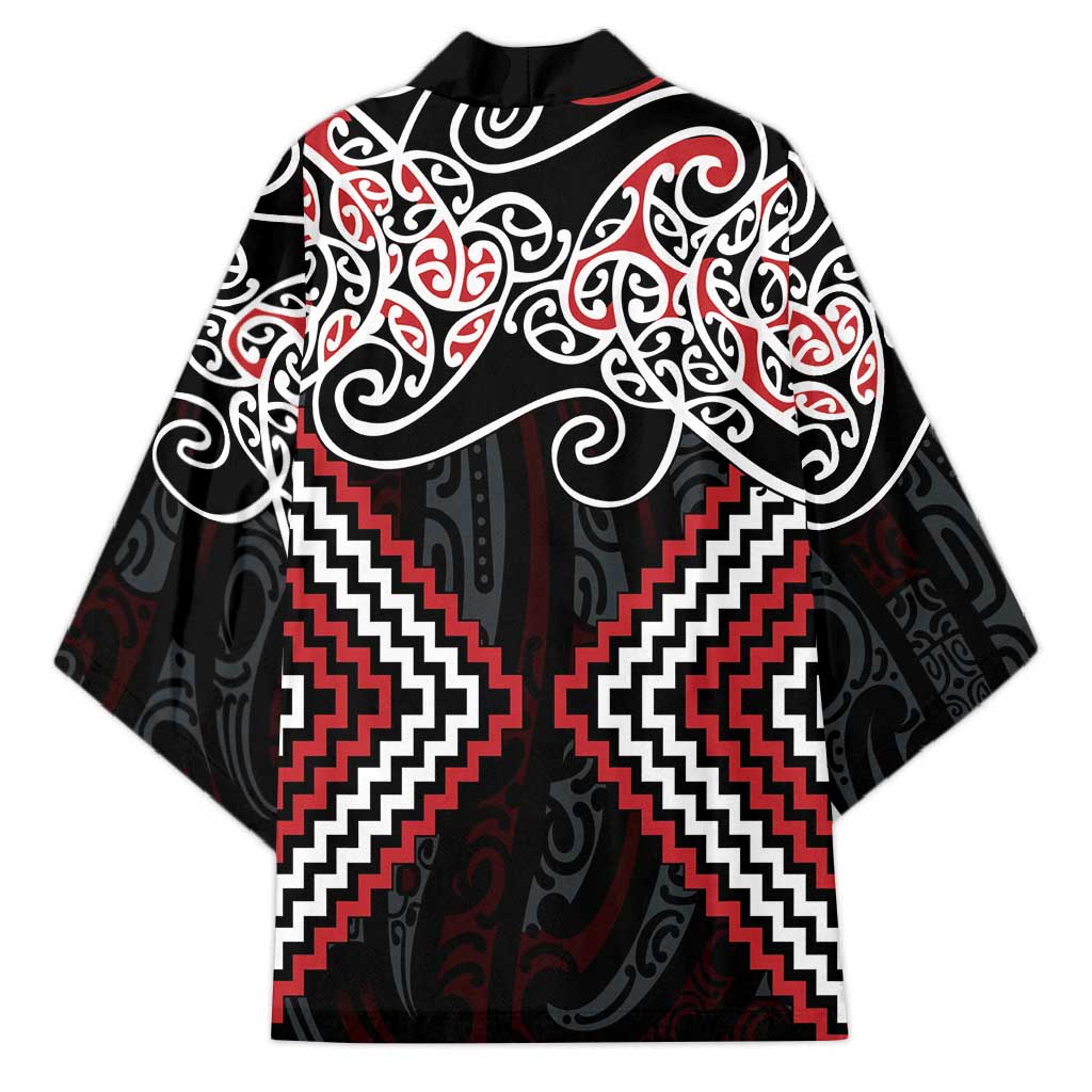 Red Aotearoa Tukutuku Manawa Tapu Kimono Ta Moko Toi Maori - Aussie Hoodie