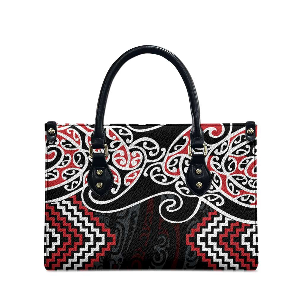 Red Aotearoa Tukutuku Manawa Tapu Leather Bag Ta Moko Toi Maori - Aussie Hoodie