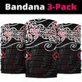 Red Aotearoa Tukutuku Manawa Tapu Neck Gaiter Ta Moko Toi Maori - Aussie Hoodie