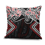 Red Aotearoa Tukutuku Manawa Tapu Pillow Cover Ta Moko Toi Maori - Aussie Hoodie