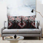 Red Aotearoa Tukutuku Manawa Tapu Pillow Cover Ta Moko Toi Maori - Aussie Hoodie