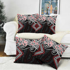 Red Aotearoa Tukutuku Manawa Tapu Pillow Cover Ta Moko Toi Maori - Aussie Hoodie
