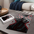 Red Aotearoa Tukutuku Manawa Tapu Puzzle Ta Moko Toi Maori - Aussie Hoodie