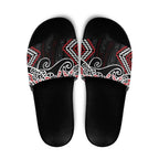 Red Aotearoa Tukutuku Manawa Tapu Slide Sandals Ta Moko Toi Maori - Aussie Hoodie
