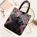 Red Aotearoa Tukutuku Manawa Tapu Tote Bag Ta Moko Toi Maori - Aussie Hoodie