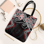 Red Aotearoa Tukutuku Manawa Tapu Tote Bag Ta Moko Toi Maori - Aussie Hoodie
