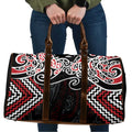 Red Aotearoa Tukutuku Manawa Tapu Travel Bag Ta Moko Toi Maori - Aussie Hoodie