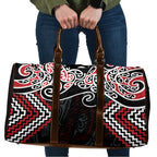 Red Aotearoa Tukutuku Manawa Tapu Travel Bag Ta Moko Toi Maori - Aussie Hoodie
