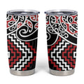 Red Aotearoa Tukutuku Manawa Tapu Tumbler Cup Ta Moko Toi Maori