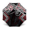 Red Aotearoa Tukutuku Manawa Tapu Umbrella Ta Moko Toi Maori - Aussie Hoodie