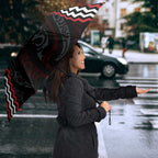 Red Aotearoa Tukutuku Manawa Tapu Umbrella Ta Moko Toi Maori - Aussie Hoodie