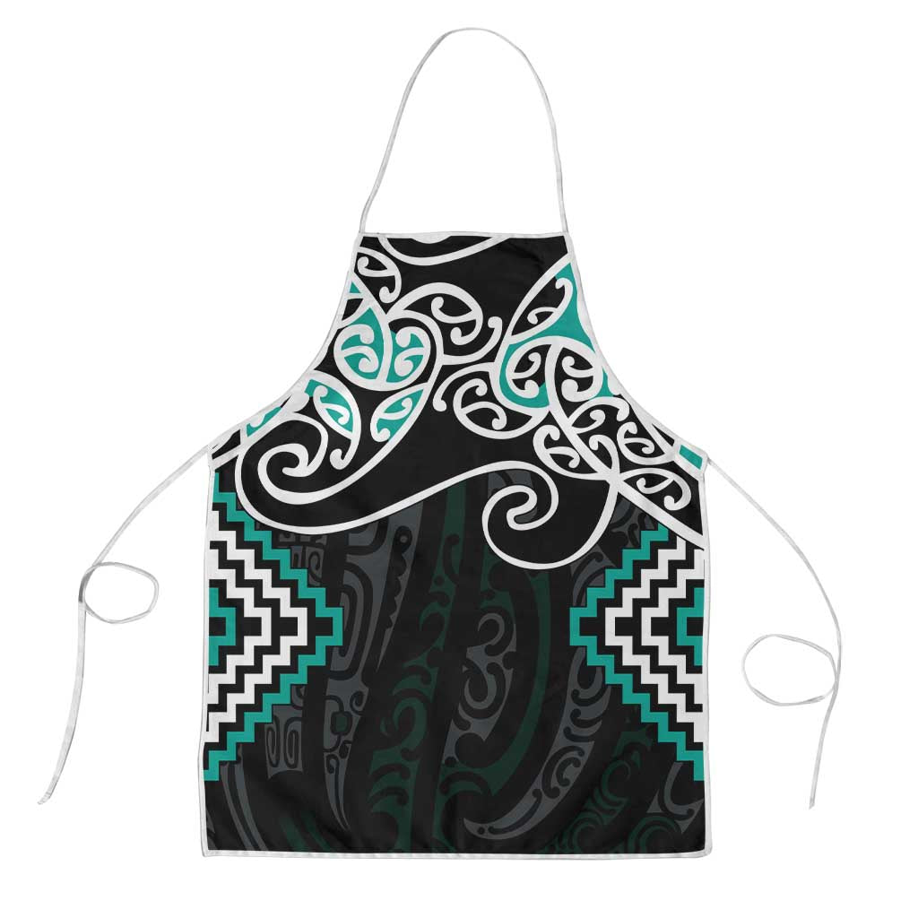 Turquoise Aotearoa Tukutuku Manawa Tapu Apron Ta Moko Toi Maori - Aussie Hoodie