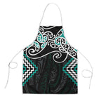 Turquoise Aotearoa Tukutuku Manawa Tapu Apron Ta Moko Toi Maori - Aussie Hoodie