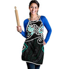 Turquoise Aotearoa Tukutuku Manawa Tapu Apron Ta Moko Toi Maori - Aussie Hoodie