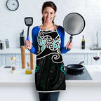 Turquoise Aotearoa Tukutuku Manawa Tapu Apron Ta Moko Toi Maori - Aussie Hoodie