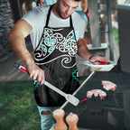 Turquoise Aotearoa Tukutuku Manawa Tapu Apron Ta Moko Toi Maori - Aussie Hoodie