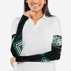 Turquoise Aotearoa Tukutuku Manawa Tapu Arm Sleeves Ta Moko Toi Maori - Aussie Hoodie