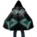 Turquoise Aotearoa Tukutuku Manawa Tapu Cloak Ta Moko Toi Maori - Aussie Hoodie
