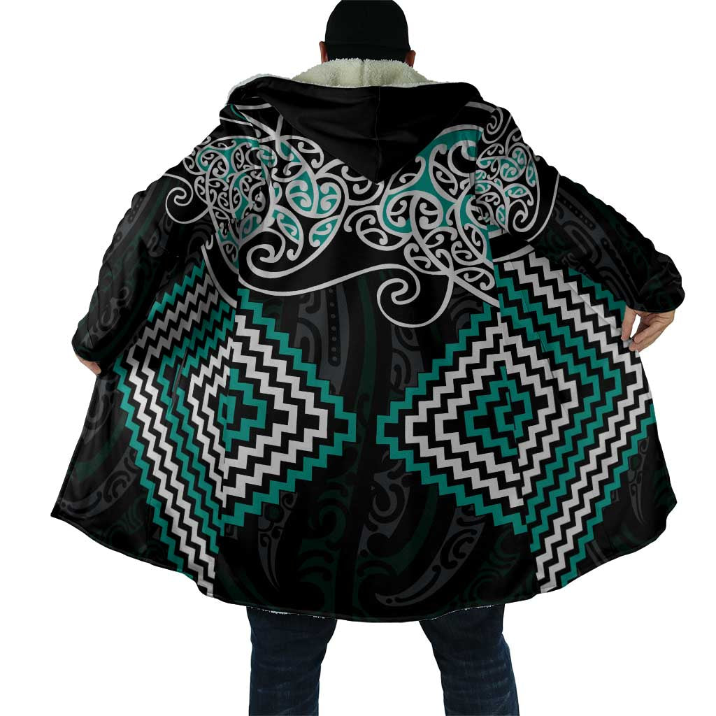 Turquoise Aotearoa Tukutuku Manawa Tapu Cloak Ta Moko Toi Maori - Aussie Hoodie